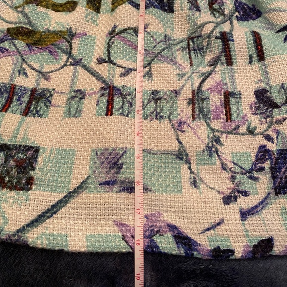 BCBGeneration Light Aqua Blue & Purple Tweed Collared Open Back Side Laced Dress - Picture 10 of 10